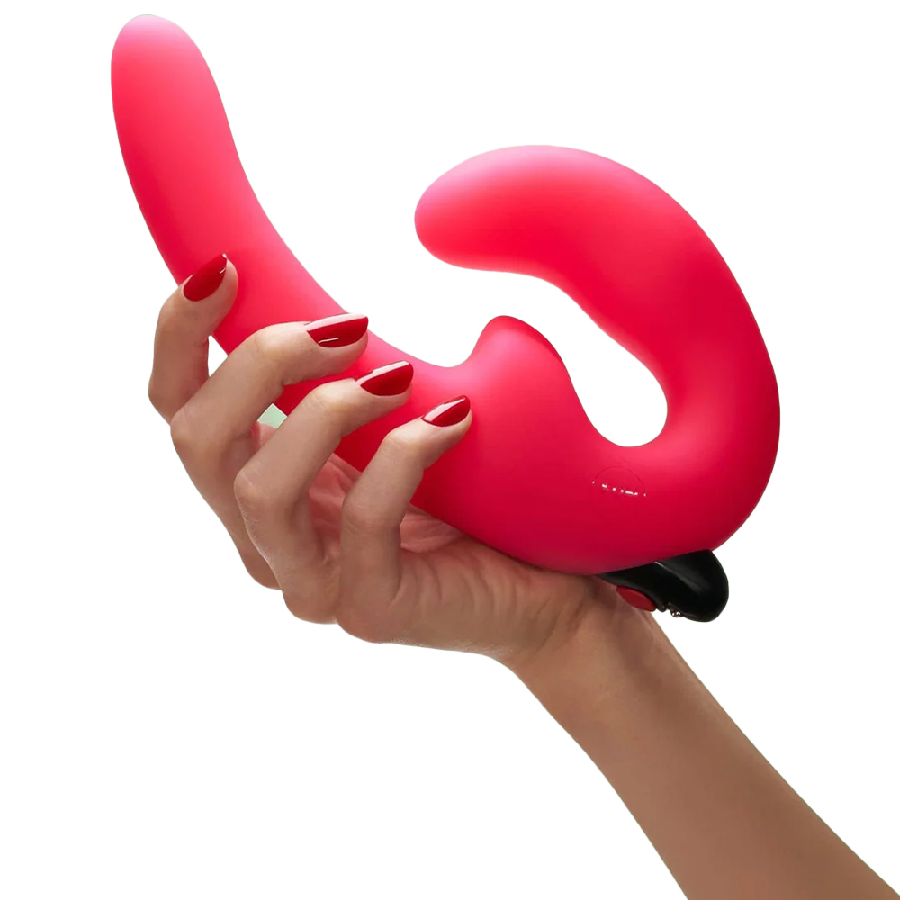 Страпон с вибропулей Fun Factory ShareVibe, розовый