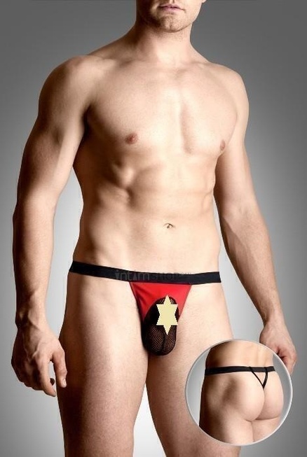 Стринги мужские с сеточкой SoftLine Collection, красно-черный, XL от IntimShop