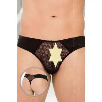 Стринги мужские со вставками из сетки SoftLine Collection, чёрный, M/L