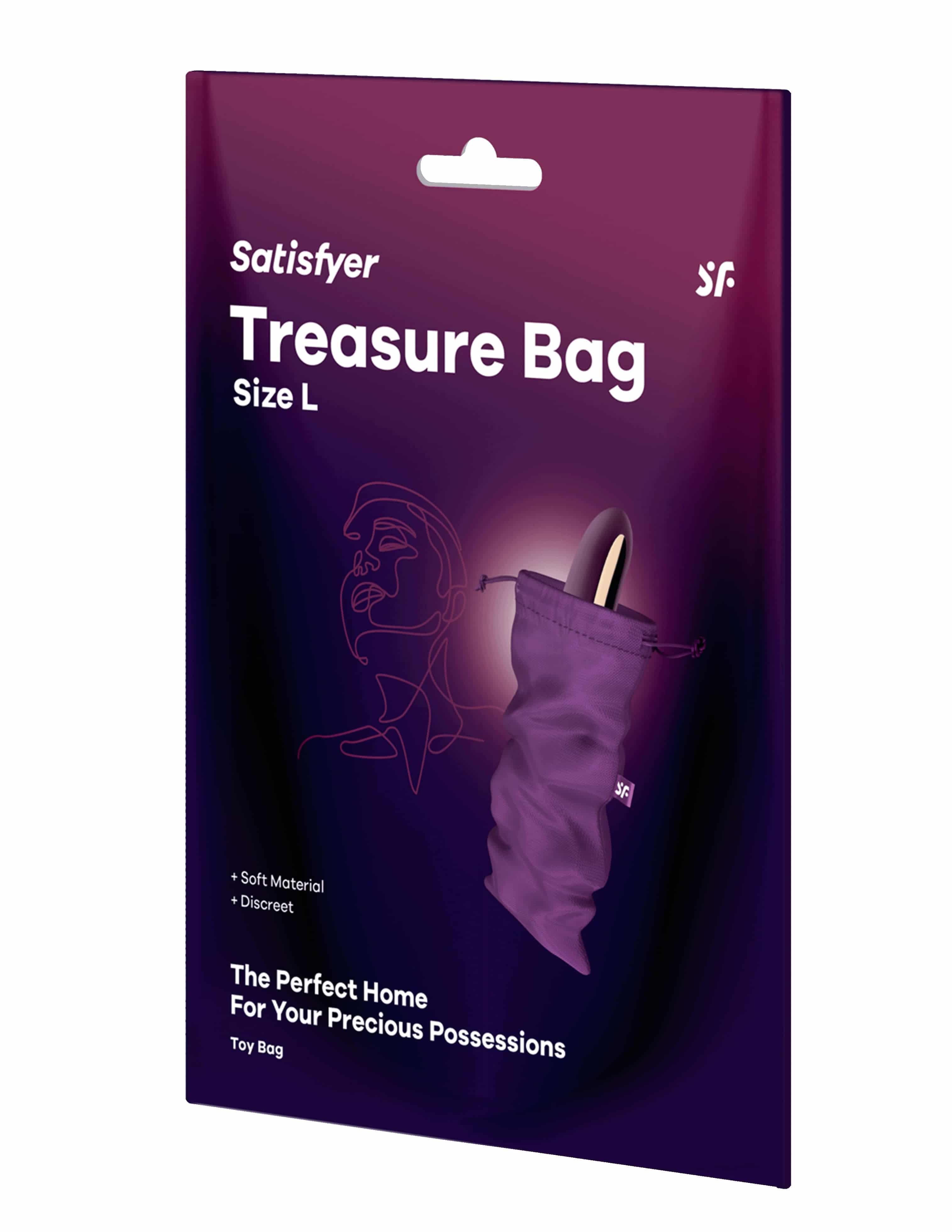 Мешочек Satisfyer Treasure Bag для хранения секс-игрушек L, фиолетовый