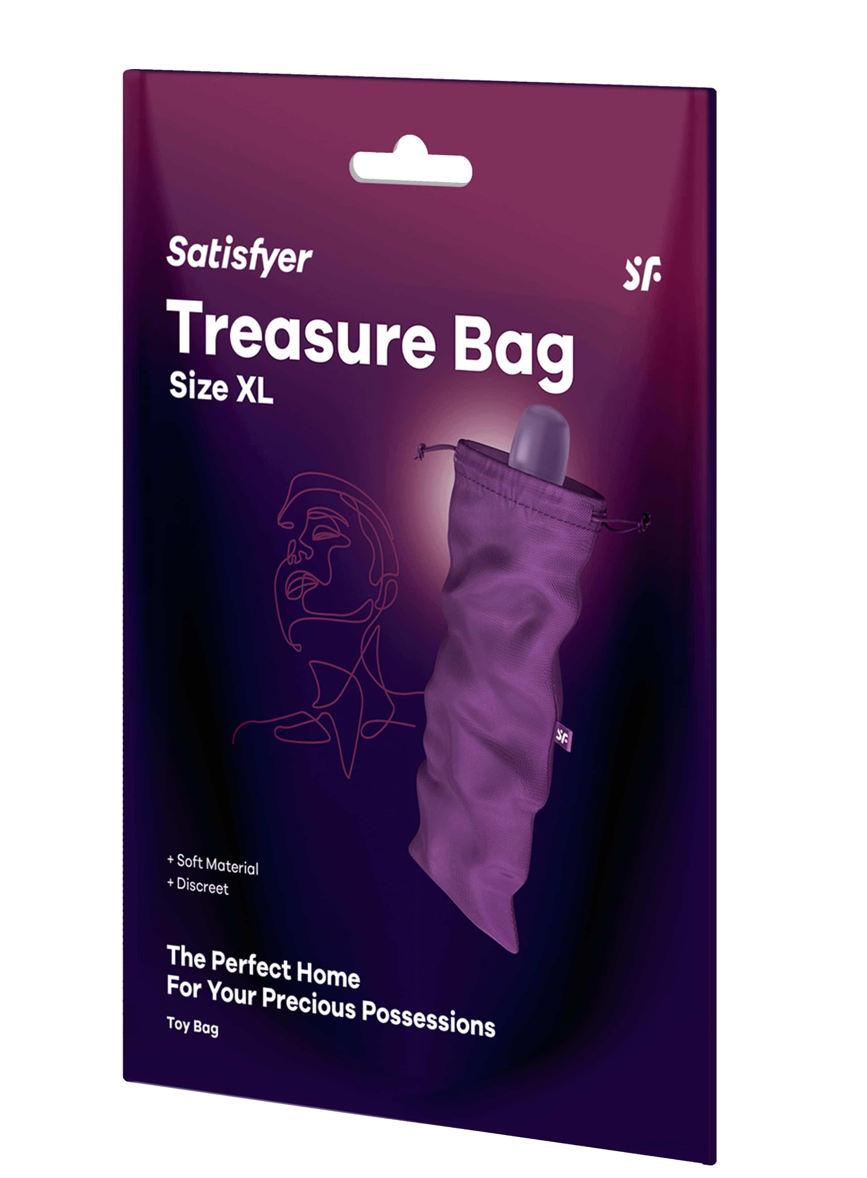 Мешочек Satisfyer Treasure Bag для хранения секс-игрушек XL, фиолетовый