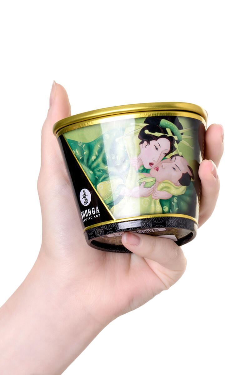 Массажная свеча Shunga Экзотический зеленый чай, 170 мл