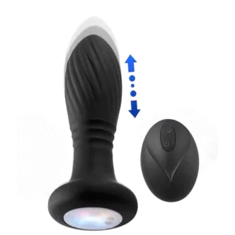 Вибропробка с подсветкой и пультом ДУ Secwell SW3023, чёрная