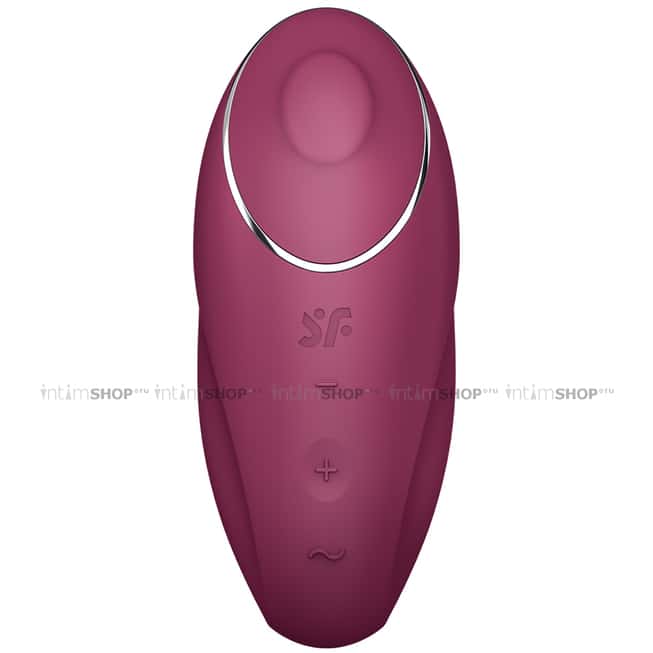 Таппинг-стимулятор с вибрацией Satisfyer Tap & Climax 1, бордовый - фото 7