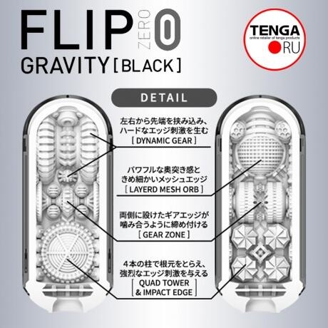 Мастурбатор Tenga Flip Zero Gravity, черный
