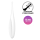 Точечный вибратор Satisfyer Twirling Fun, белый