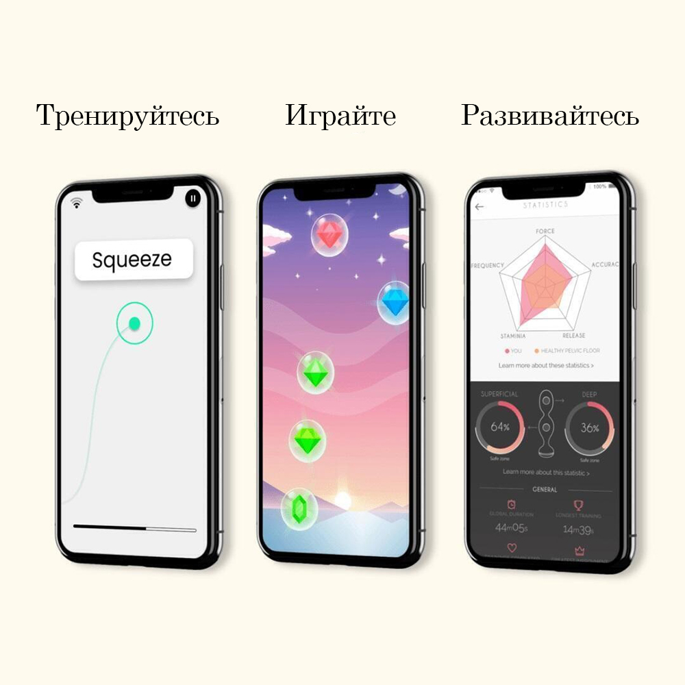 Тренажер вагинальных мышц Perifit Care, розовый