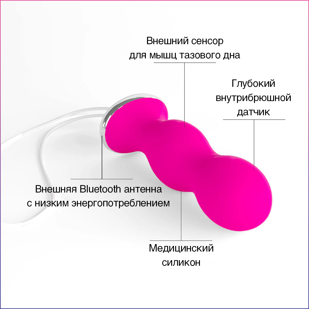 Тренажер вагинальных мышц Perifit Care, розовый