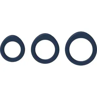 Набор эрекционных колец Svakom Triooo, тёмно-синий