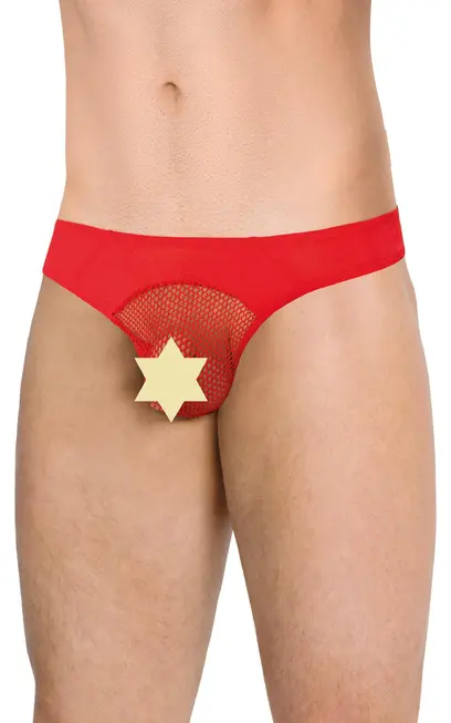 Трусы мужские со вставками из сетки SoftLine Collection, красный, M/L