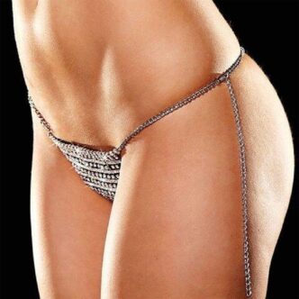 Трусики-Стринги из Кристаллов Rhinestone G-String, золотистые OS