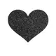 Пэстисы Bijoux Indiscrets Flash Heart, черные