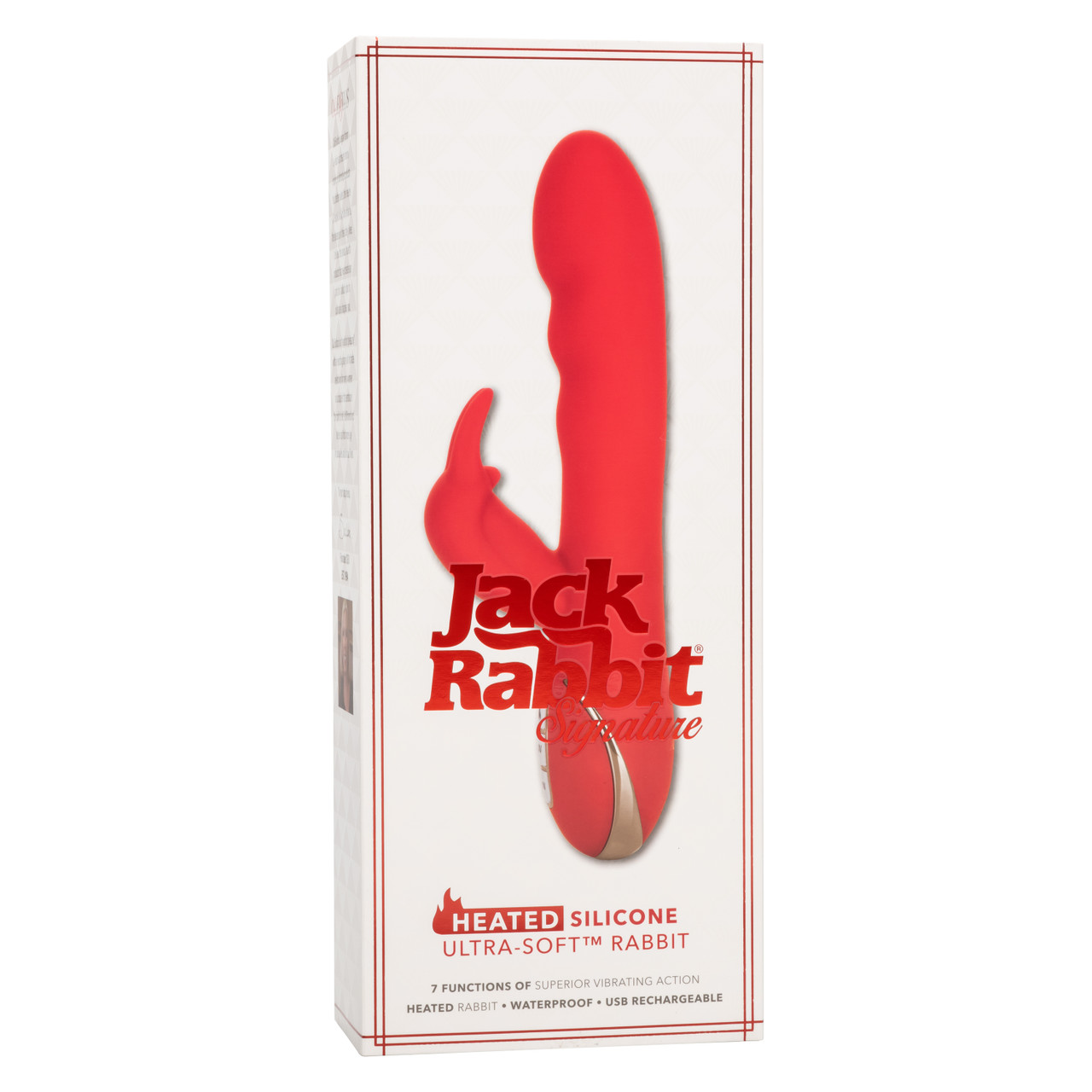 Вибратор-кролик с нагревом CalExotics Jack Rabbit, красный