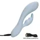 Ультрагибкий вибратор-кролик с фиксацией формы CalExotics Contour Kali, голубой