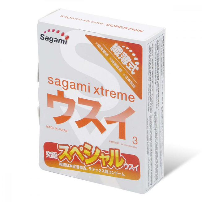 

Ультратонкие латексные презервативы Sagami Xtreme Superthin, 3 шт