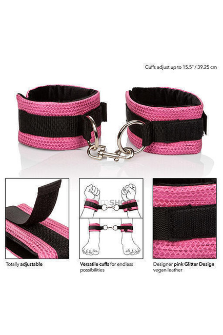 Универсальные наручники California Exotic Novelties Tickle Me Pink, розовый - фото 8
