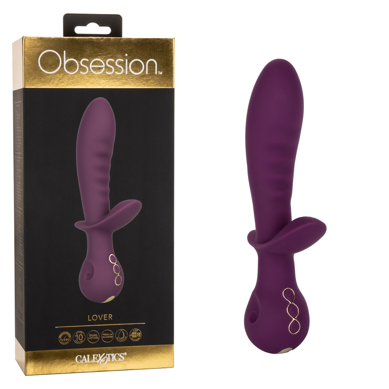 Универсальный вибратор-кролик CalExotics Obsession Lover, фиолетовый