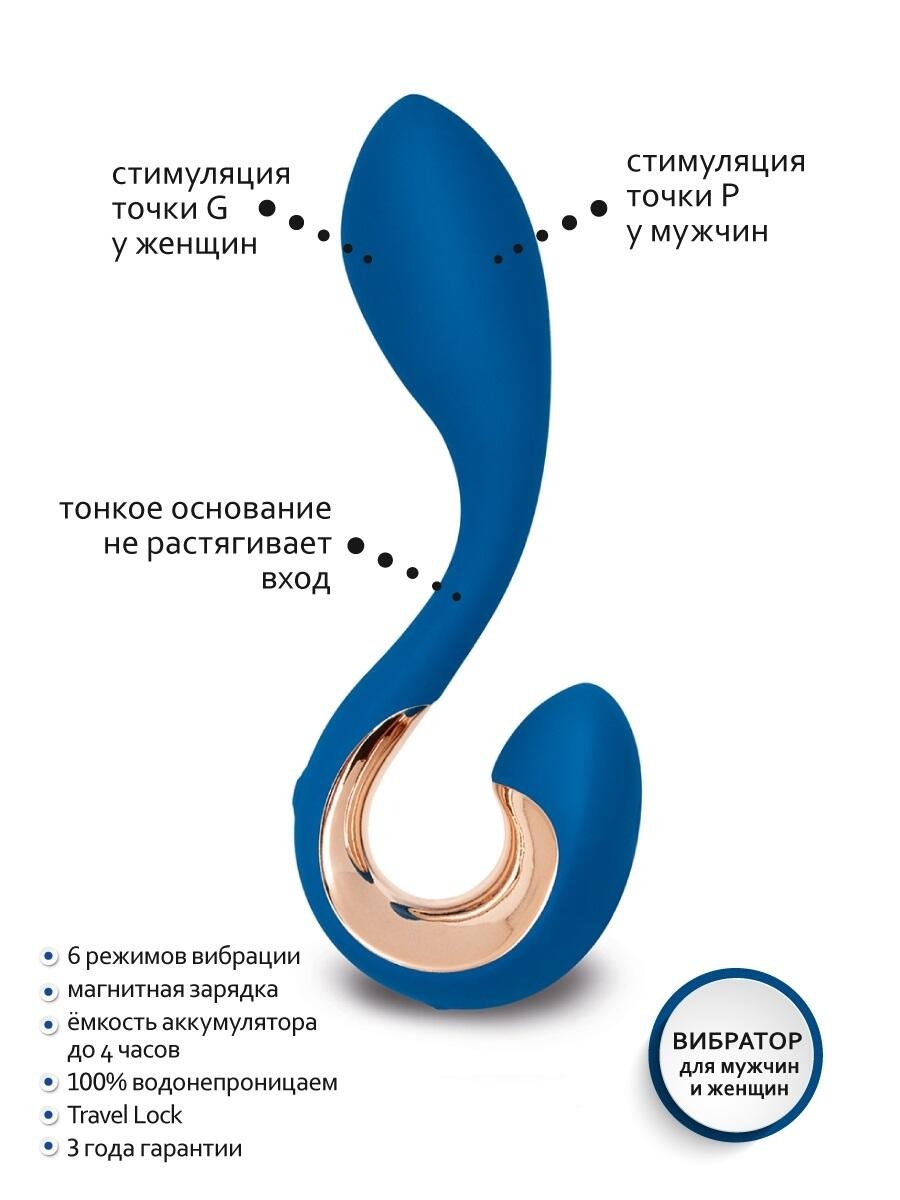 Универсальный вибратор Gvibe Gpop 2, синий