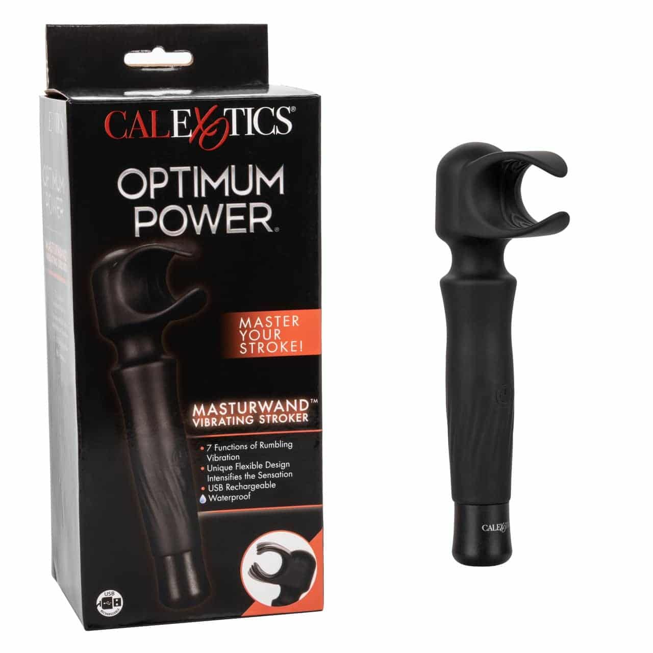 Вибромассажер-мастурбатор CalExotics Optimum Power Masturwand, черный 