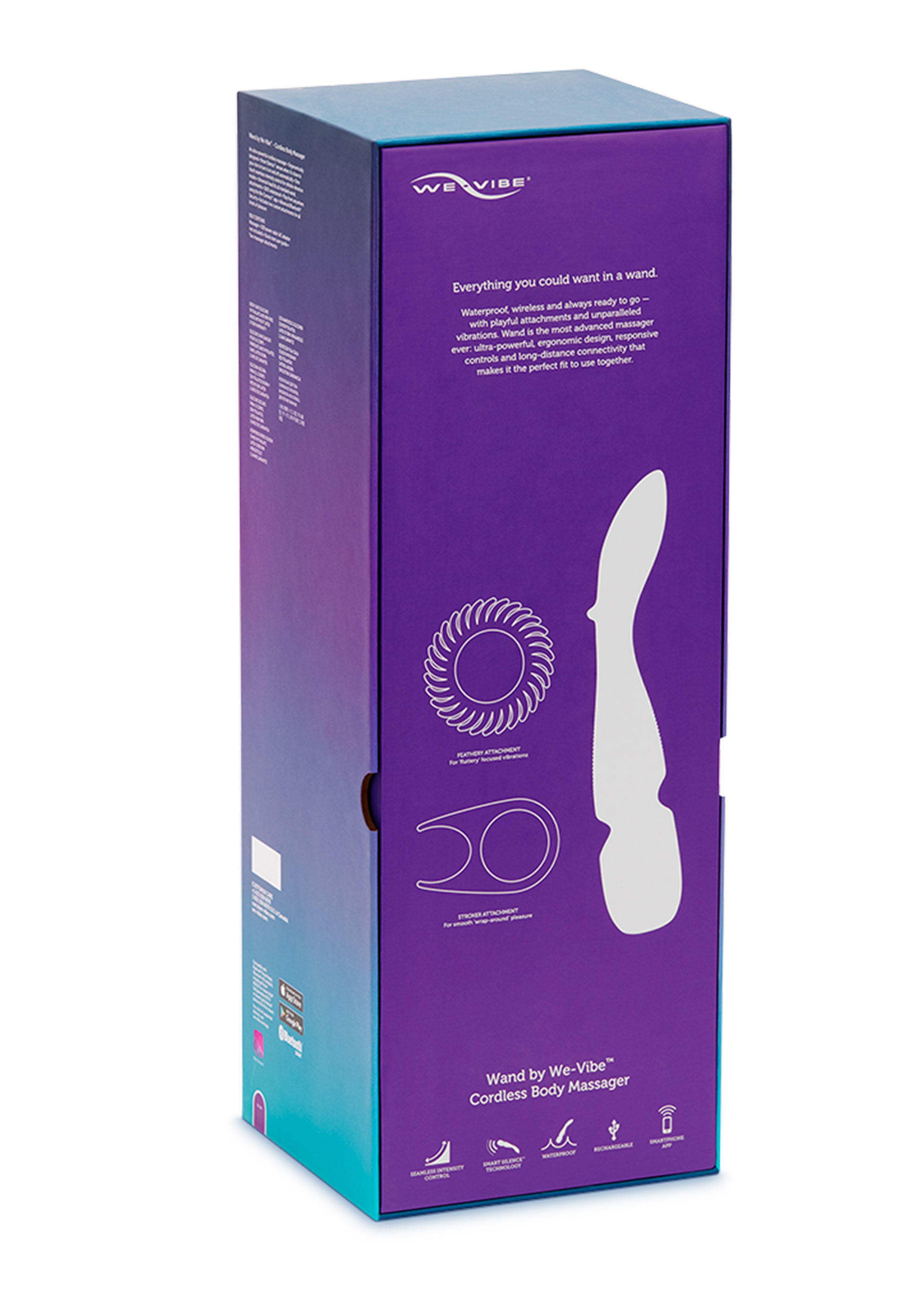 Вибромассажер We-Vibe Wand с насадками, фиолетовый