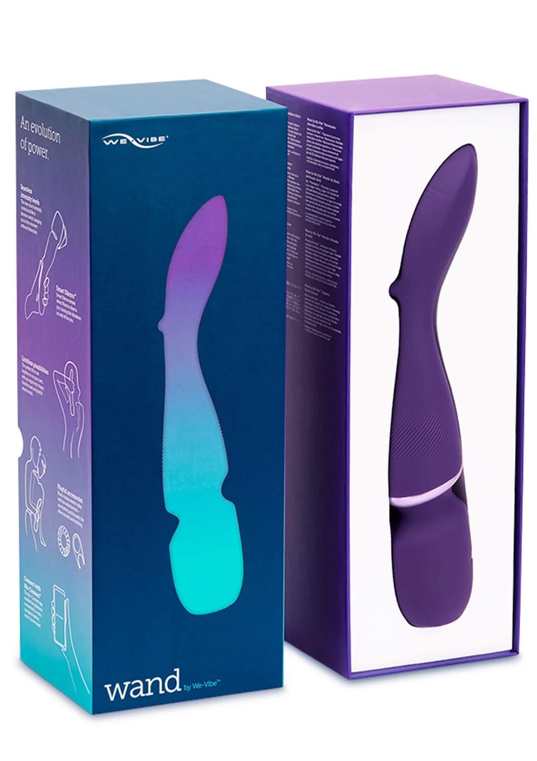 Вибромассажер We-Vibe Wand с насадками, фиолетовый