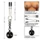 Утяжеленные зажимы для сосков CalExotics Nipple Grips, серебристый, чёрный