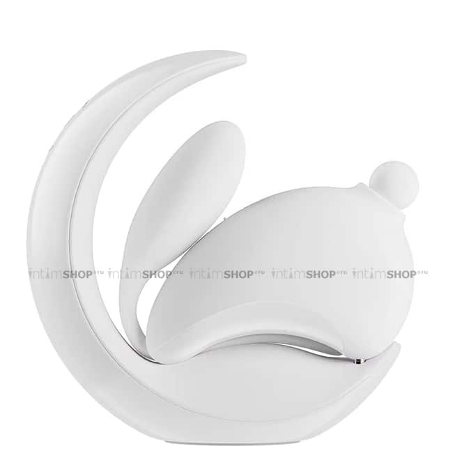 Вибратор с бесконтактным звуковым стимулятором клитора Osuga Obonny, белый