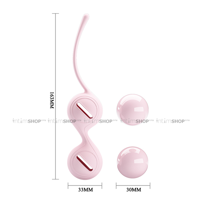Вагинальные шарики Baile Kegel Tighten UP, розовый - фото 3
