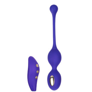 Вагинальные виброшарики с электростимуляцией и пультом ДУ CalExotics Impulse Intimate Dual Kegel Exerciser, фиолетовые