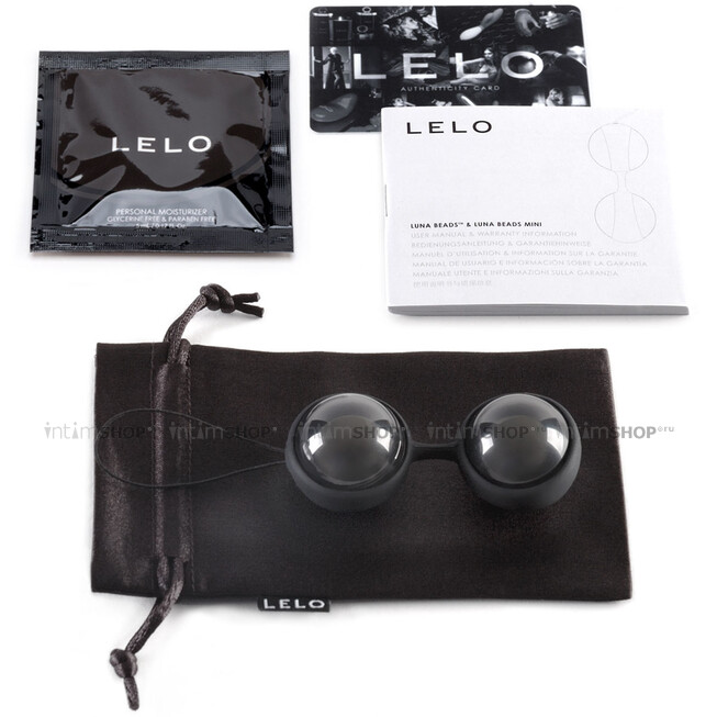 Вагинальные шарики на съемной сцепке Lelo Luna Beads Noir, черный - фото 3