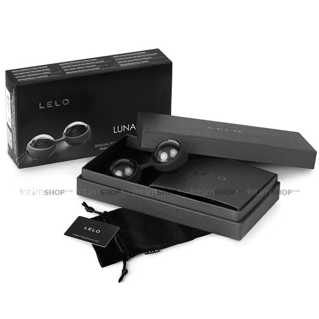Вагинальные шарики на съемной сцепке Lelo Luna Beads Noir, черный - фото 2