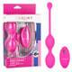 Вагинальные виброшарики с пультом ДУ CalExotics Dual Motor Kegel System, розовые