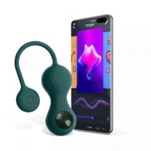 Вагинальные smart-шарики с вибрацией Fun Town Crystal by Magic Motion, зеленый