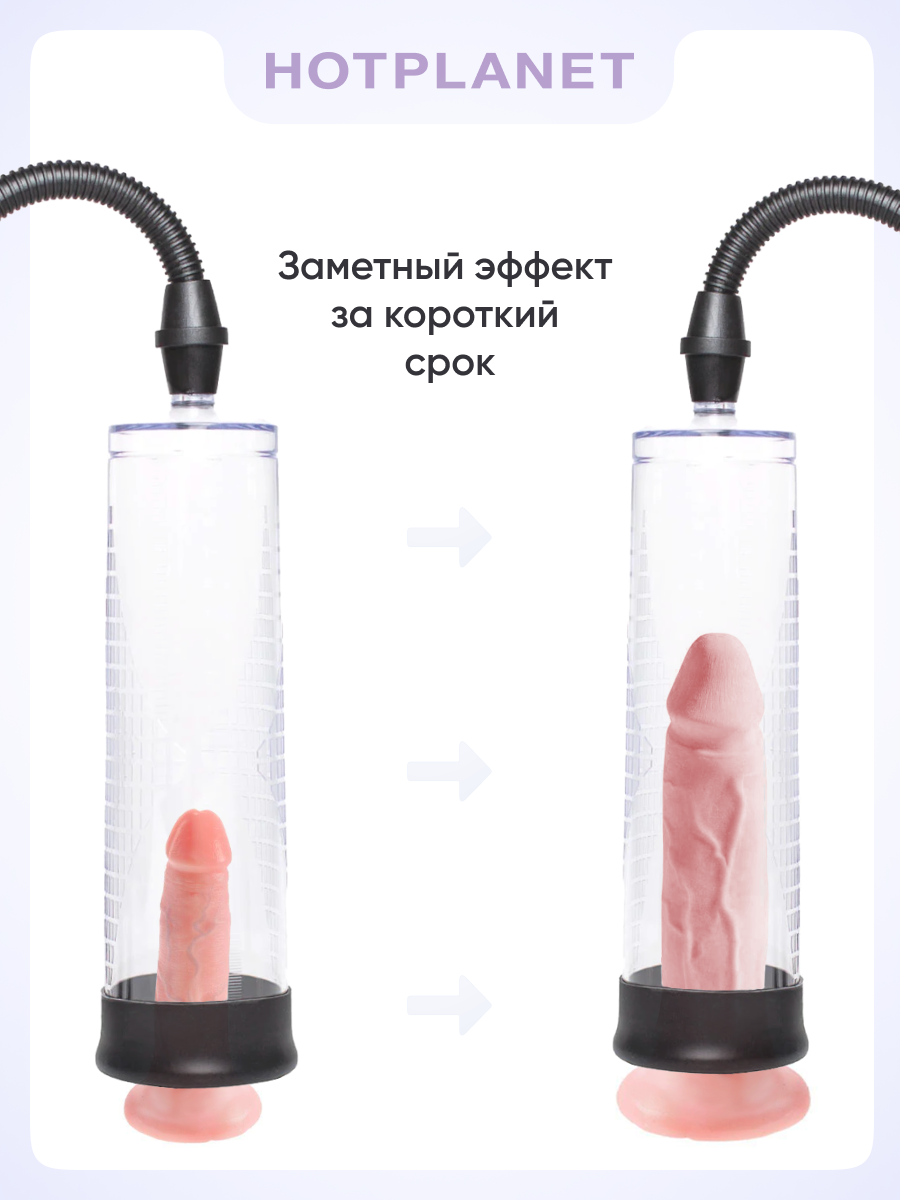 Вакуумная помпа с насадками Hot Planet Intern, бесцветная