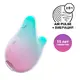 Вакуумный стимулятор клитора с вибрацией Satisfyer Mermaid Vibes, бирюзово-розовый