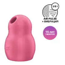 Вакуумный стимулятор клитора с вибрацией Satisfyer Pro To Go 1, розовый