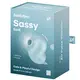 Вакуумный стимулятор клитора с вибрацией Satisfyer Sassy Seal, голубой