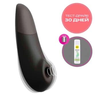 Вакуумный стимулятор клитора с вибрацией Womanizer Enhance, чёрный