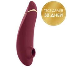 Вакуумный стимулятор клитора Womanizer Premium 2, бордовый