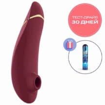 Вакуумный стимулятор клитора Womanizer Premium 2, бордовый