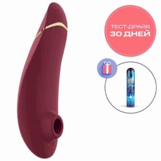 Вакуумный стимулятор клитора Womanizer Premium 2, бордовый