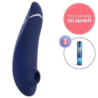 Вакуумный стимулятор клитора Womanizer Premium 2, синий