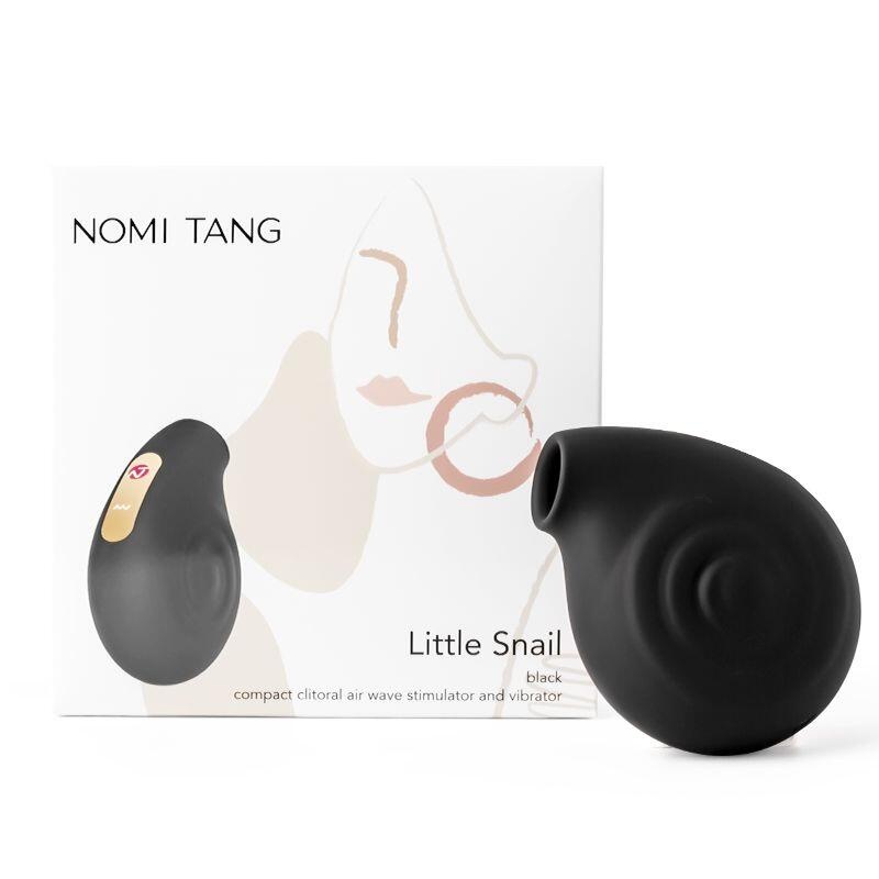 Вакуумный стимулятор клитора с вибрацией Nomi Tang Little Snail, черный