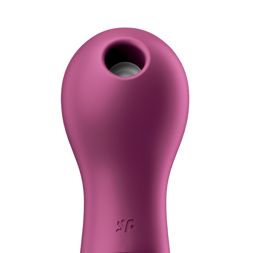 Вакуумный стимулятор клитора с вибрацией Satisfyer Lucky Libra, бордовый