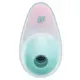 Вакуумный стимулятор клитора с вибрацией Satisfyer Pixie Dust, бирюзово-розовый