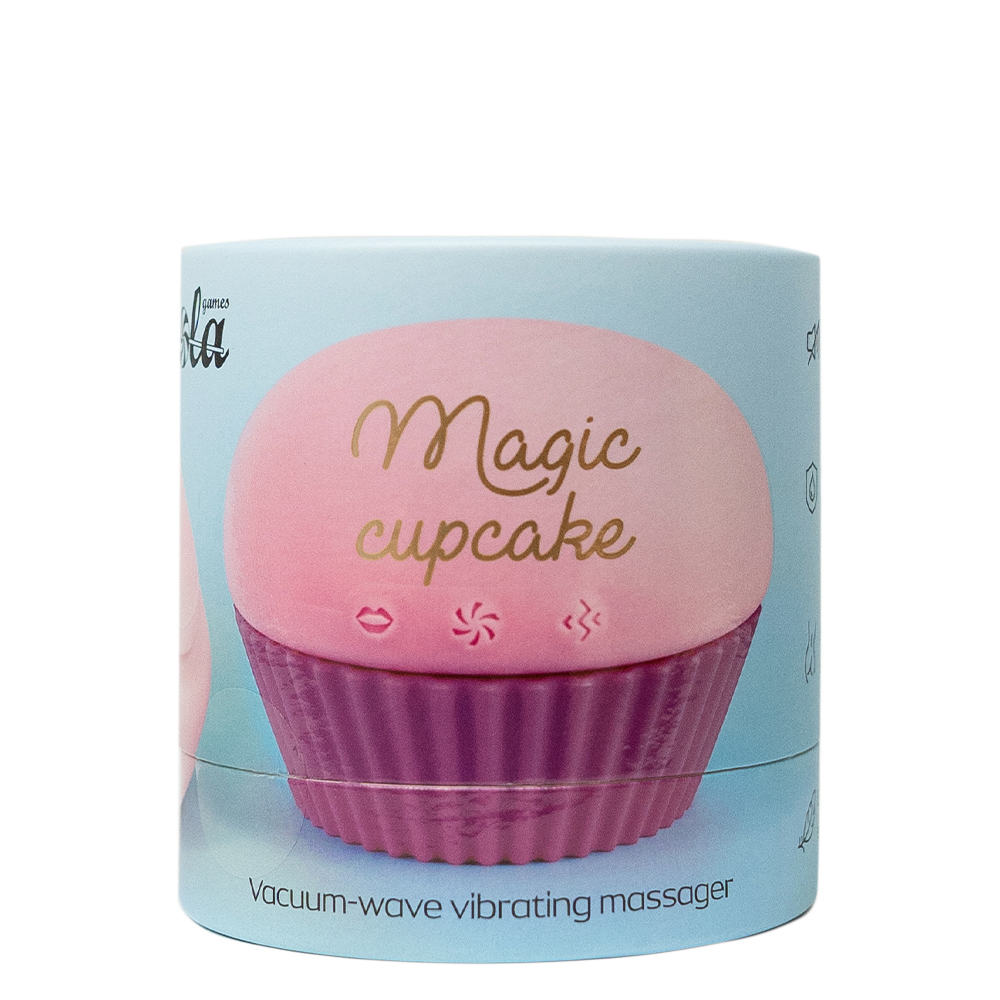 Вакуумный стимулятор клитора с вибрацией Lola Toys Magic Cupcake, розовый