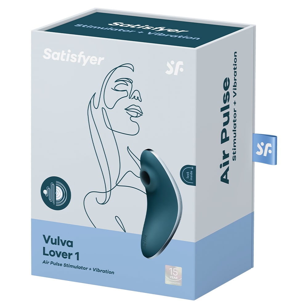 Вакуумный стимулятор клитора с вибрацией Satisfyer Vulva Lover 1, синий