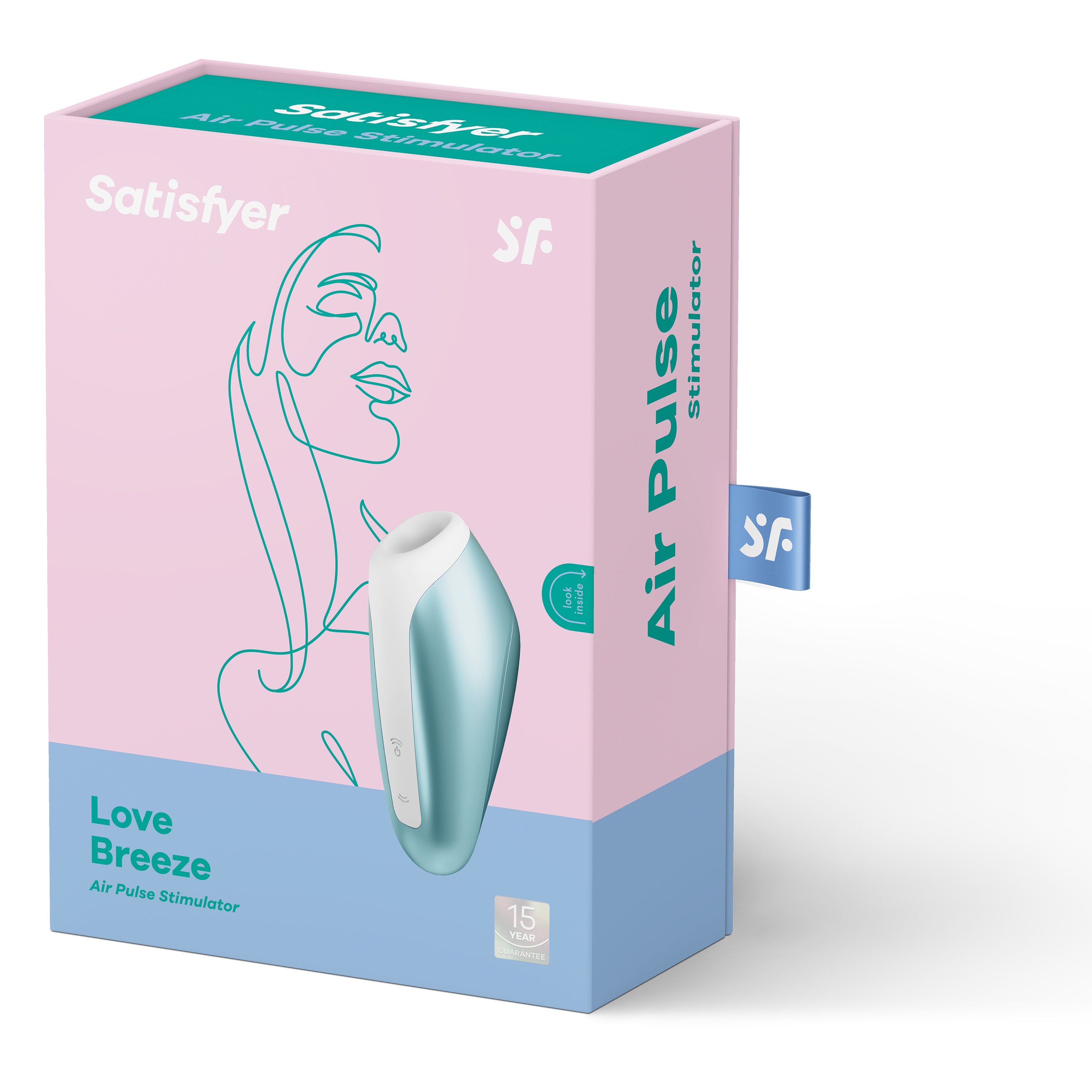 Вакуумный стимулятор клитора Satisfyer Love Breeze, голубой