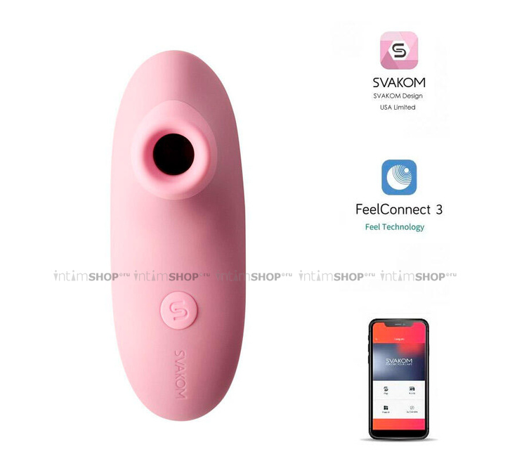 Вакуумно-волновой стимулятор клитора Svakom Pulse Lite Neo розовый