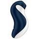 Вакуумный стимулятор клитора с вибрацией Satisfyer Orca на батарейках, сине-белый